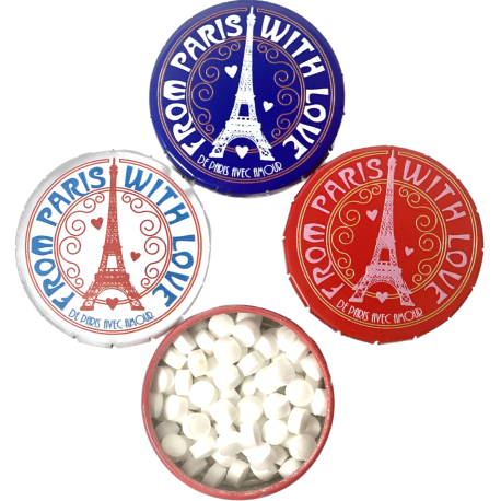 Lot de 3 boites clic clac from Paris : bleu blanc rouge